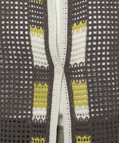 niko and...（ニコアンド）の「クラフトメッシュラインカーディガン（カーディガン/ボレロ・レディース・ホワイト/レッド/チャコール・FREE）」の21枚目の写真