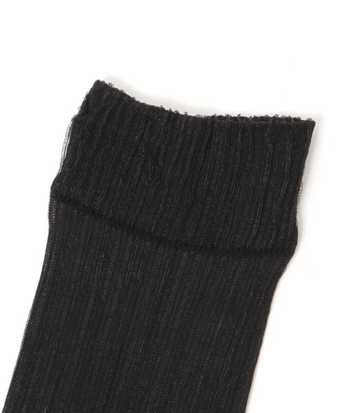 GLOBAL WORK（グローバルワーク）の「抗菌防臭クレープシアーソックス/325545（ソックス/靴下・レディース・パープル/ブラック/ミント/アイボリー/ベージュ・FREE）」の6枚目の写真