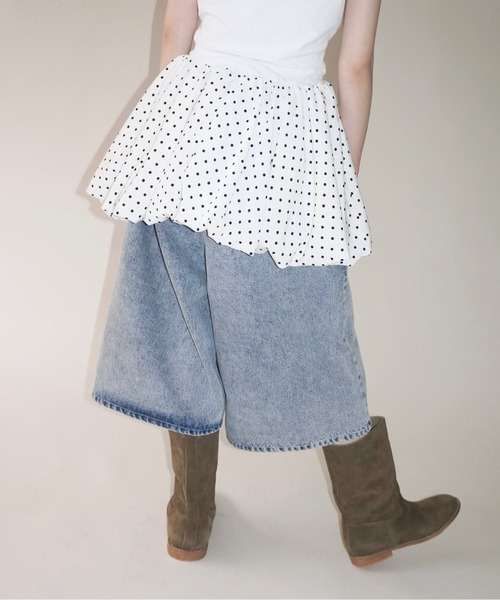 musubore(ムスボレ)の「boat neck peplum tank tops / ボートネックペプラムタンク(タンクトップ・レディース・ブラック/ホワイト・FREE)」の22枚目の写真