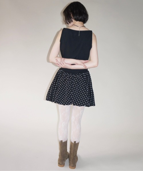 musubore(ムスボレ)の「boat neck peplum tank tops / ボートネックペプラムタンク(タンクトップ・レディース・ブラック/ホワイト・FREE)」の15枚目の写真