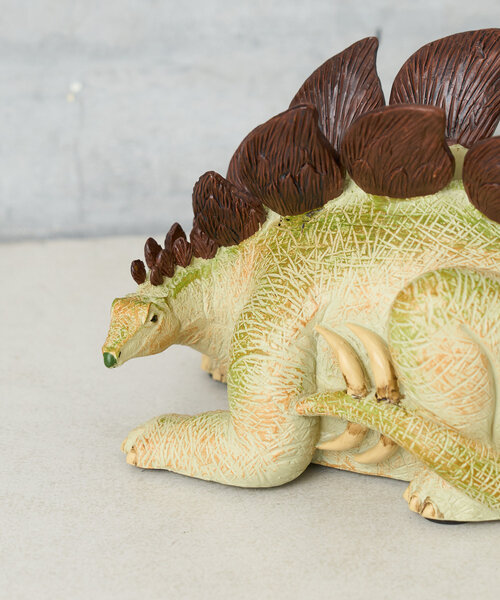 木製恐竜彫刻 ステゴサウルス お着物 インテリア 恐竜 ステゴサウルス