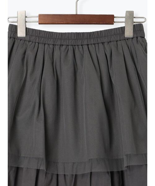 Te chichi TERRASSE（テチチテラス）の「チュールティアードスカート《2025summer catalog item》（スカート・レディース・チャコールグレー/オフホワイト・F）」の13枚目の写真