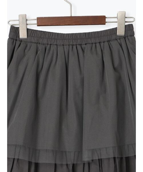 Te chichi TERRASSE（テチチテラス）の「チュールティアードスカート《2025summer catalog item》（スカート・レディース・チャコールグレー/オフホワイト・F）」の16枚目の写真