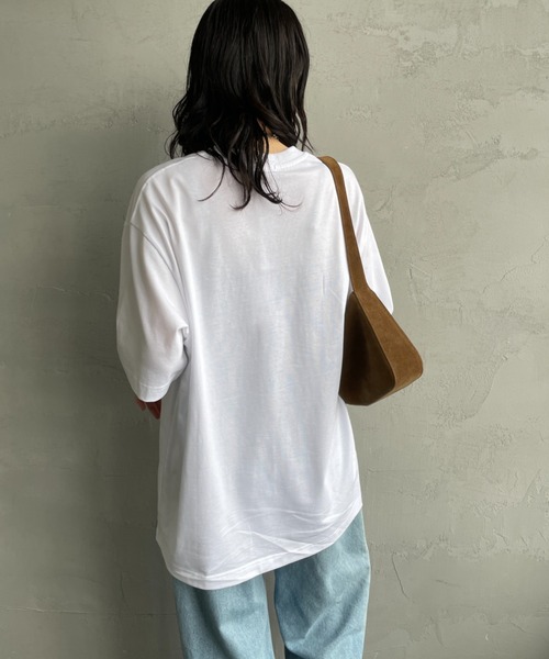 LACOSTE（ラコステ）の「[LACOSTE/ラコステ] ワニロゴワッペン クルーネックＴシャツ（Tシャツ/カットソー・レディース・ホワイト/ブラック・M/L/XL/S）」の18枚目の写真