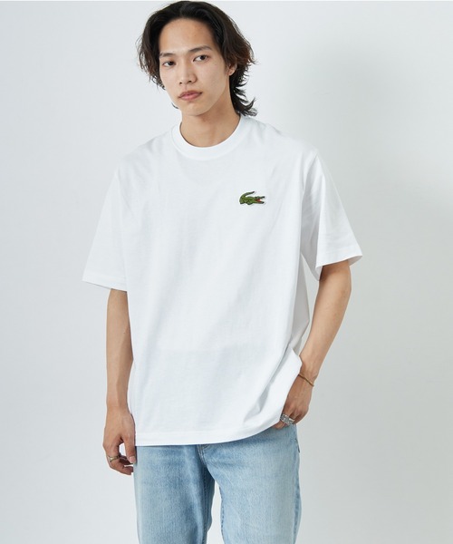 新品未使用 ワニロゴTシャツ白Lサイズ LACOSTE×ONE PIECE② Tシャツ ONE PIECE ワンピース ワニキャラクター LACOSTE 白