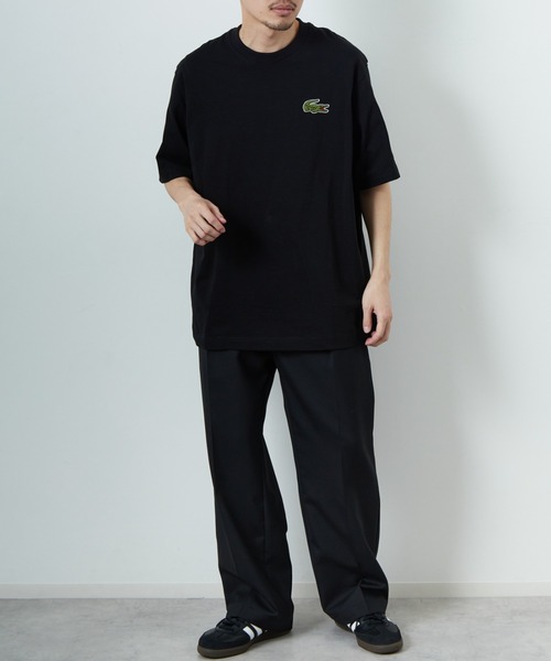 LACOSTE ラコステ ワニロゴワッペン クルーネックＴシャツ Sサイズ セール】[LACOSTE/ラコステ] ワニロゴワッペン クルーネックT