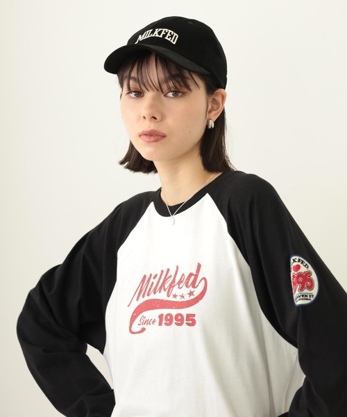 MILKFED.（ミルクフェド）の「LOGO CORDUROY CAP（キャップ・レディース・ブラック/ライトブルー/ピンク・ONE SIZE）」の5枚目の写真