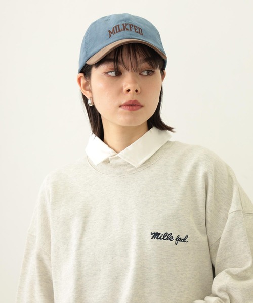 MILKFED.（ミルクフェド）の「LOGO CORDUROY CAP（キャップ・レディース・ブラック/ライトブルー/ピンク・ONE SIZE）」の8枚目の写真