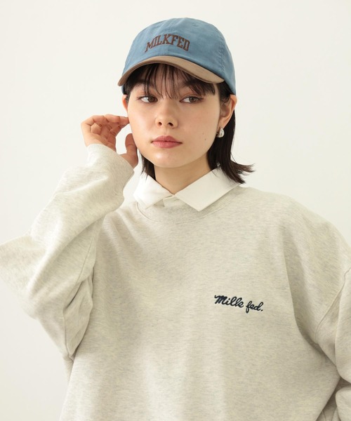 MILKFED.（ミルクフェド）の「LOGO CORDUROY CAP（キャップ・レディース・ブラック/ライトブルー/ピンク・ONE SIZE）」の9枚目の写真