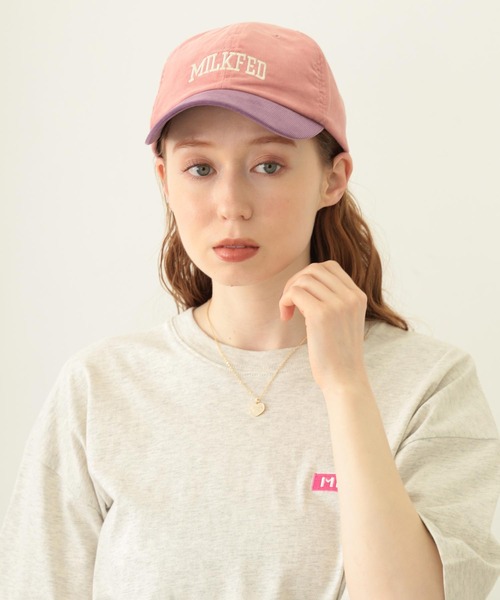 MILKFED.（ミルクフェド）の「LOGO CORDUROY CAP（キャップ・レディース・ブラック/ライトブルー/ピンク・ONE SIZE）」の21枚目の写真