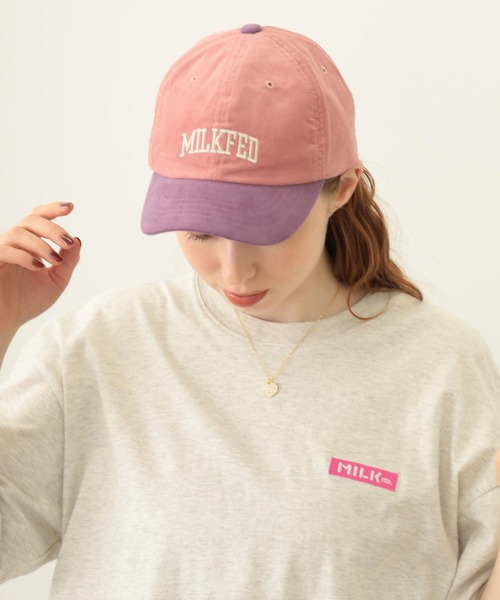 MILKFED.（ミルクフェド）の「LOGO CORDUROY CAP（キャップ・レディース・ブラック/ライトブルー/ピンク・ONE SIZE）」の22枚目の写真