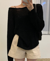 サイドスリットサマーニット