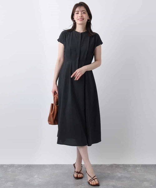 オフオン（OFUON）/ウエストタックワンピース/洗える/WEB限定 セール】ウエストタックワンピース/洗える/WEB限定（ワンピース