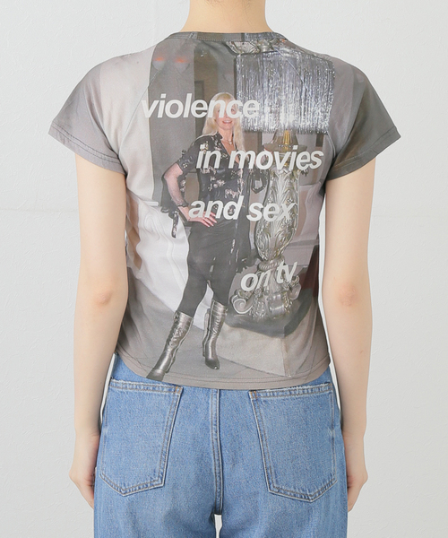 Oriens JOURNAL STANDARD(オリエンス ジャーナルスタンダード)の「【Praying/プレイング】 Violence In Movies Top PRAY240905-0(Tシャツ/カットソー・レディース・その他・SMALL/MEDIUM)」の8枚目の写真