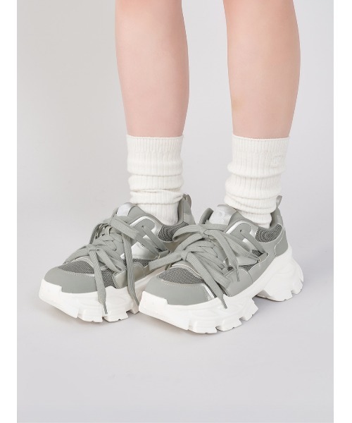 Darich（ダーリッチ）の「バイカラーデザインスニーカー（スニーカー・レディース・ホワイト/ピンク/グレー・M/XS/S/L/XL）」の16枚目の写真