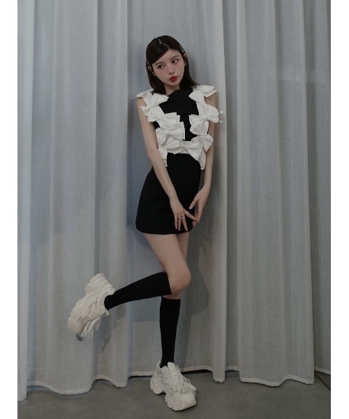 Darich ダーリッチ バイカラーデザインスニーカー ホワイト バイカラーデザインスニーカー（スニーカー）｜Darich