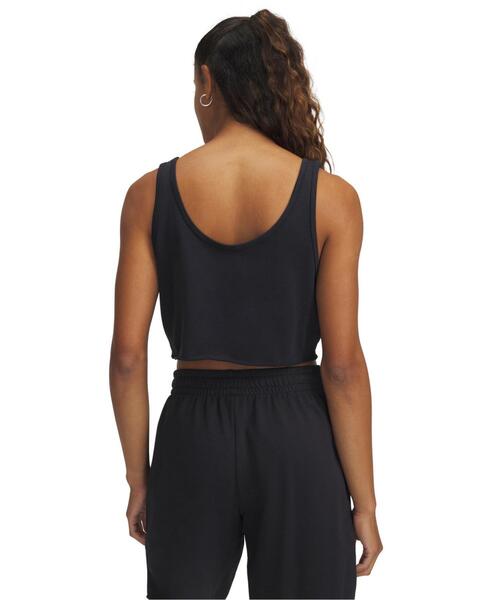 UNDER ARMOUR（アンダーアーマー）の「UAアイコン テリー クロップタンク（ライフスタイル/レディース）（タンクトップ・レディース・ブラック・M/L/S/XL）」の2枚目の写真