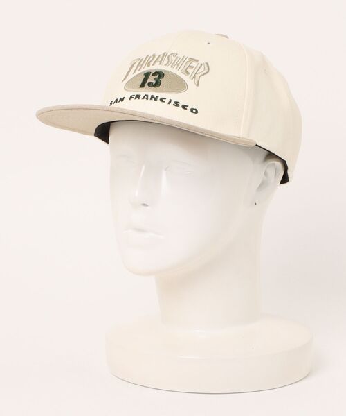 THRASHER/スラッシャー キャップ NEW OVAL オックス平つば 25TH-C07