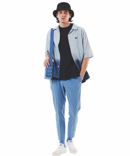 LACOSTE(ラコステ)の「グラデーション コットンオックスフォード オープンカラーシャツ(シャツ/ブラウス・メンズ・グレイッシュブルー/ブラウン/ダークブルー・38/39/40/41)」の8枚目の写真