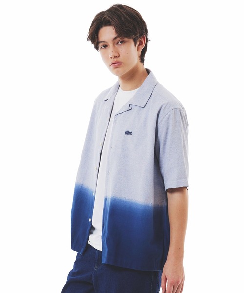 LACOSTE(ラコステ)の「グラデーション コットンオックスフォード オープンカラーシャツ(シャツ/ブラウス・メンズ・グレイッシュブルー/ブラウン/ダークブルー・38/39/40/41)」の18枚目の写真