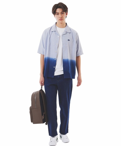LACOSTE(ラコステ)の「グラデーション コットンオックスフォード オープンカラーシャツ(シャツ/ブラウス・メンズ・グレイッシュブルー/ブラウン/ダークブルー・38/39/40/41)」の19枚目の写真