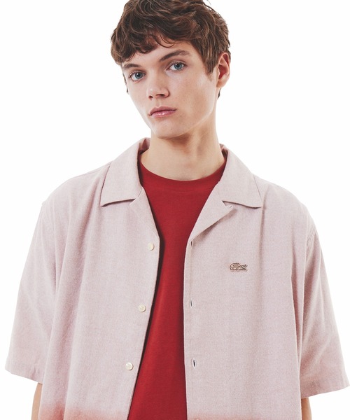 LACOSTE(ラコステ)の「グラデーション コットンオックスフォード オープンカラーシャツ(シャツ/ブラウス・メンズ・グレイッシュブルー/ブラウン/ダークブルー・38/39/40/41)」の11枚目の写真