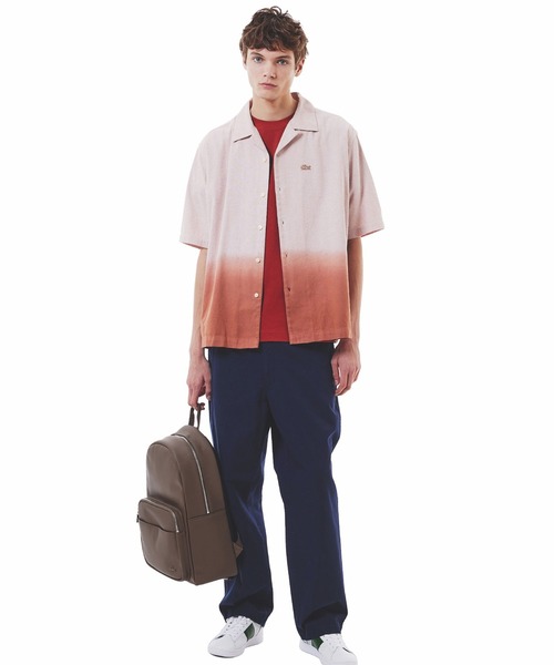 LACOSTE(ラコステ)の「グラデーション コットンオックスフォード オープンカラーシャツ(シャツ/ブラウス・メンズ・グレイッシュブルー/ブラウン/ダークブルー・38/39/40/41)」の13枚目の写真