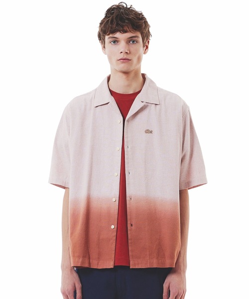 LACOSTE(ラコステ)の「グラデーション コットンオックスフォード オープンカラーシャツ(シャツ/ブラウス・メンズ・グレイッシュブルー/ブラウン/ダークブルー・38/39/40/41)」の9枚目の写真