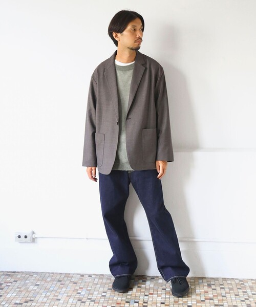 B:MING by BEAMS(ビーミングバイビームス)の「SIMPLE YET / ツイル ライトミルド 1ボタン ジャケット(テーラードジャケット・メンズ・ブラウン・S/M/L/XL)」の2枚目の写真