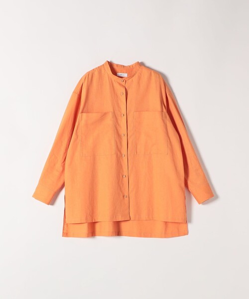 SHIPS any(シップス エニィ)の「SHIPS any:〈洗濯機可能〉リネン ミックス スタンドカラー ポケット シャツ 25SS 2(シャツ/ブラウス・レディース・ライトグリーン/オレンジ/ライトブルー・ONE SIZE)」の16枚目の写真