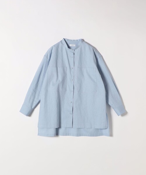 SHIPS any(シップス エニィ)の「SHIPS any:〈洗濯機可能〉リネン ミックス スタンドカラー ポケット シャツ 25SS 2(シャツ/ブラウス・レディース・ライトグリーン/オレンジ/ライトブルー・ONE SIZE)」の18枚目の写真