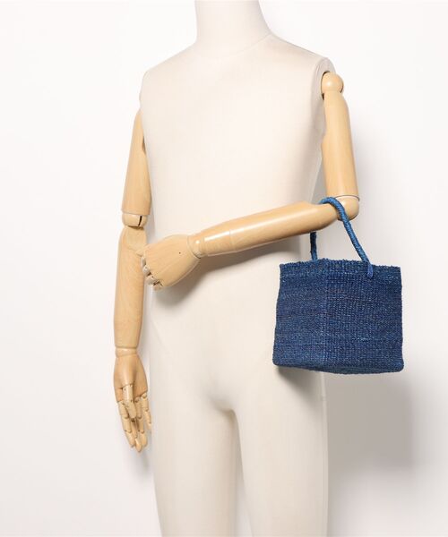 EARTH MADE（アースメイド）の「ABACA SQUARE BAG（かごバッグ・レディース・イエロー/ライトグレー/グリーン/ピンク/ナチュラル/ブルー・FREE）」の10枚目の写真