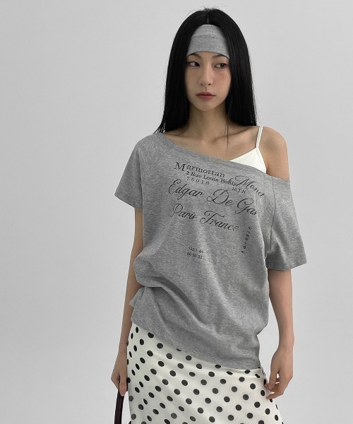 MADE] ルーブルオフショルダー半袖Tシャツ（Tシャツ/カットソー