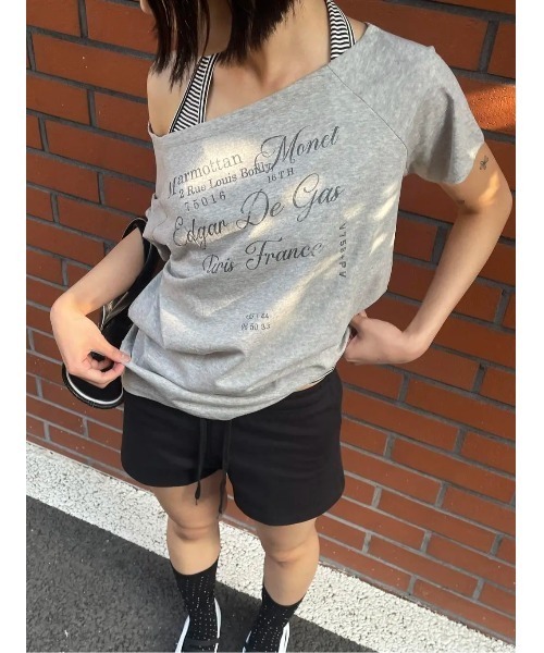 セール】[MADE] ルーブルオフショルダー半袖Tシャツ（Tシャツ