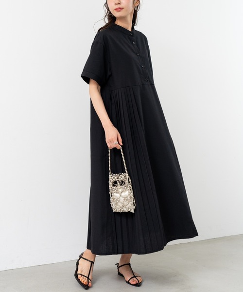 refinedworks(リファインドワークス)の「【refinedworks】人気の セミ オケージョン ワンピース! 季節の変わり目にピッタリ!(ワンピース・レディース・ブラック/カーキ・FREE)」の3枚目の写真