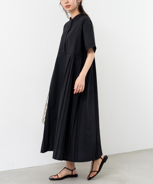 refinedworks(リファインドワークス)の「【refinedworks】人気の セミ オケージョン ワンピース! 季節の変わり目にピッタリ!(ワンピース・レディース・ブラック/カーキ・FREE)」の5枚目の写真