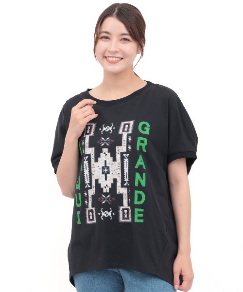 チチカカ（チチカカ）の「スアキ・グランデプリントプルオーバー（Tシャツ/カットソー・レディース・マスタード/ホワイト/ブラック・FREE）」の9枚目の写真