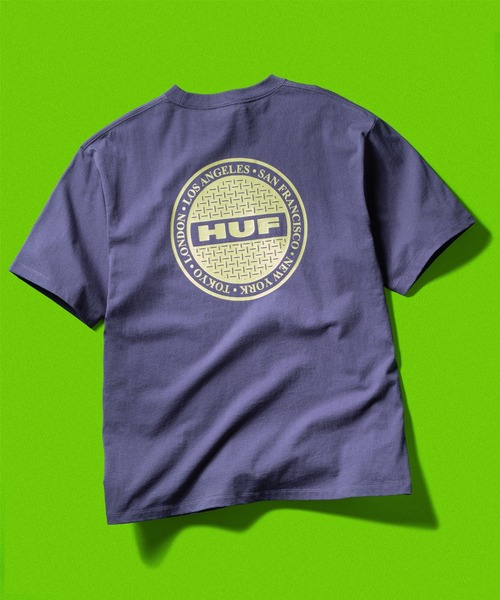 HUF(ハフ)の「MANHOLE TEE(Tシャツ/カットソー・メンズ・ホワイト/ネイビー/ブラック/アッシュグレー・S/XL/L/M/XXL)」の4枚目の写真