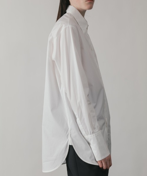 新品　定価38500円　CINOH ホワイトシャツ セール】FINX COTTON FRONT FLY SHIRT（シャツ/ブラウス