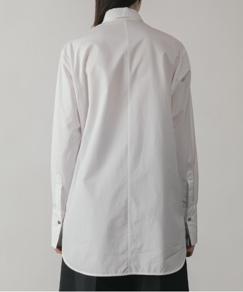 CINOH（チノ）の「FINX COTTON  FRONT FLY SHIRT（シャツ/ブラウス・レディース・ホワイト・36/38）」の8枚目の写真