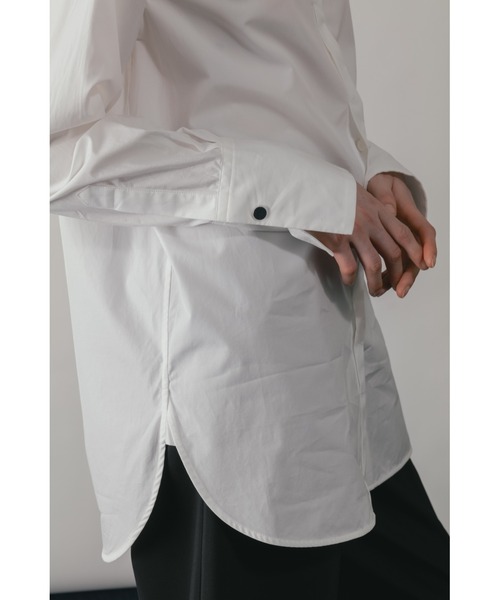 CINOH（チノ）の「FINX COTTON  FRONT FLY SHIRT（シャツ/ブラウス・レディース・ホワイト・36/38）」の10枚目の写真