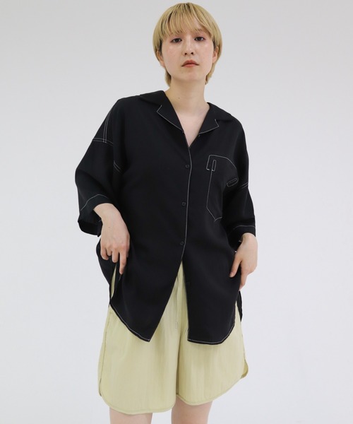 ブラウス シャツ Stitch Open Collar Shirt レディース メンズ Stitch Open Collar Shirt（シャツ/ブラウス）｜lit（リット）の