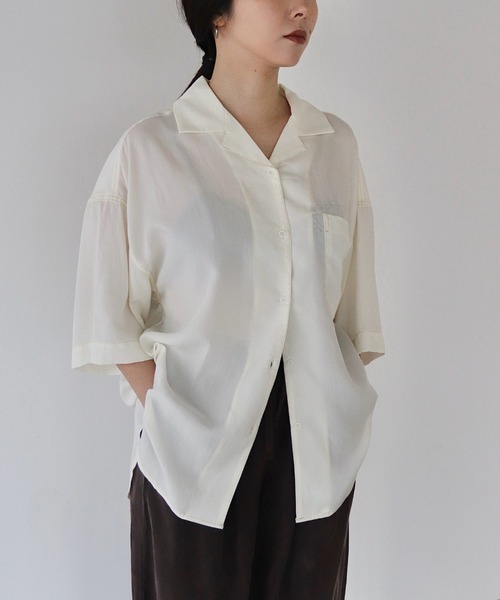 ブラウス シャツ Stitch Open Collar Shirt レディース メンズ Stitch Open Collar Shirt（シャツ/ブラウス）｜lit（リット）の
