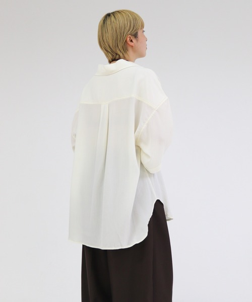ブラウス シャツ OPEN COLLAR シャツ レディース LAATO ブラウス シャツ open collar shirts レディース