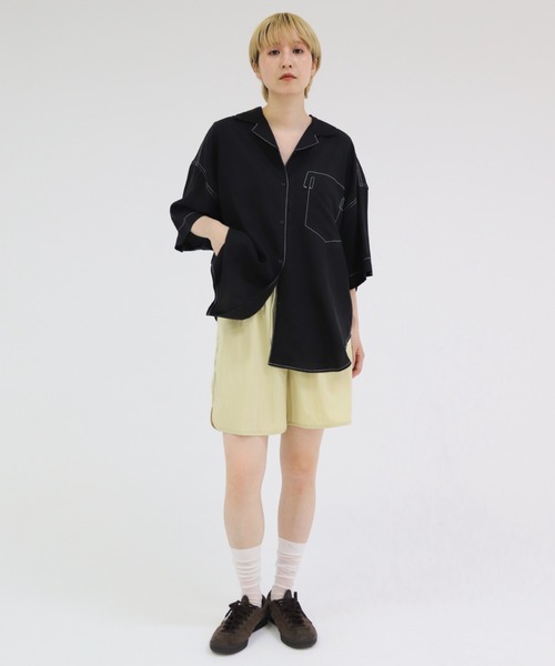 ブラウス シャツ Canty Open Collar Bird Printed SS Shirt レディース Canty Open Collar Bird Printed SS Shirt | Saturdays NYC Japan
