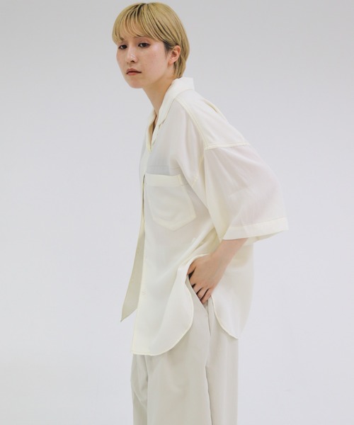 Stitch Open Collar Shirt（シャツ/ブラウス）｜lit（リット）の