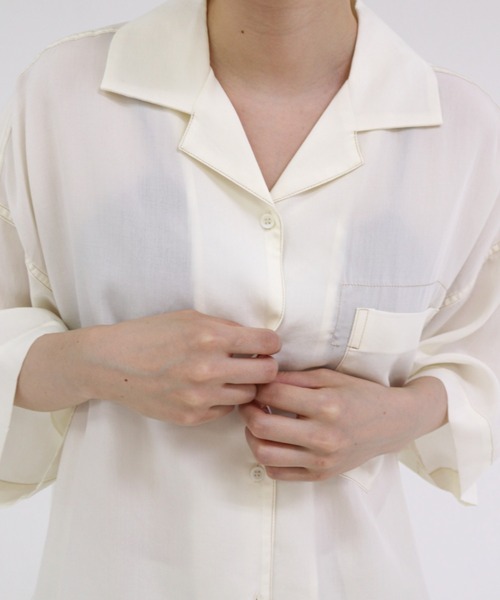 Stitch Open Collar Shirt（シャツ/ブラウス）｜lit（リット）の