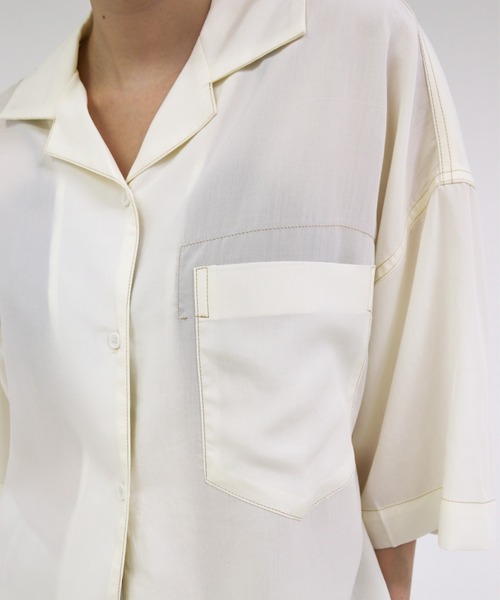 ブラウス シャツ Stitch Open Collar Shirt レディース メンズ Stitch Open Collar Shirt（シャツ/ブラウス）｜lit（リット）の