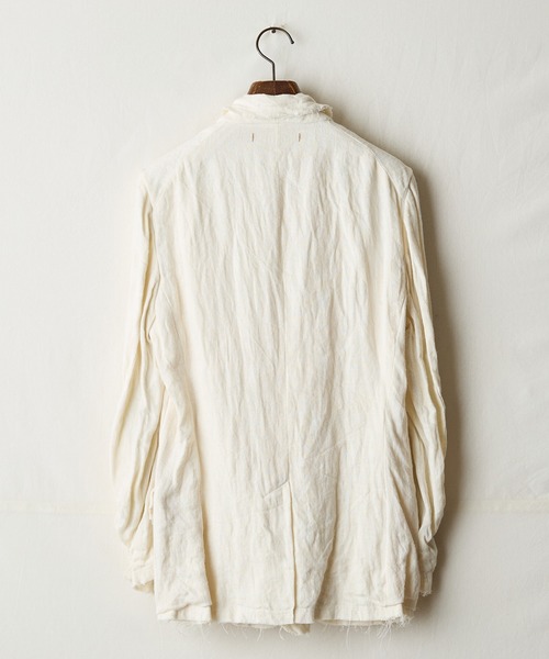 suzuki takayuki(スズキタカユキ)の「frayed jacket(テーラードジャケット・メンズ・ブラック/ブラウン/アイボリー・00/02/01)」の4枚目の写真