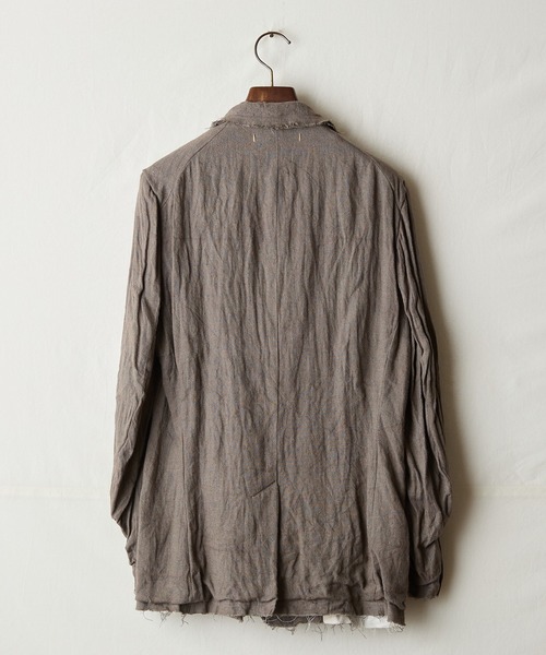 suzuki takayuki(スズキタカユキ)の「frayed jacket(テーラードジャケット・メンズ・ブラック/ブラウン/アイボリー・00/02/01)」の5枚目の写真